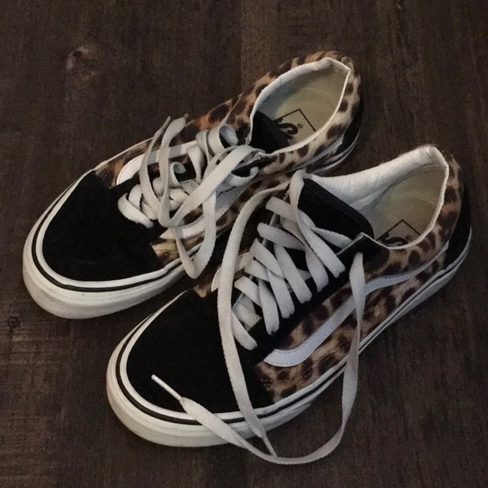 Leopard print vans